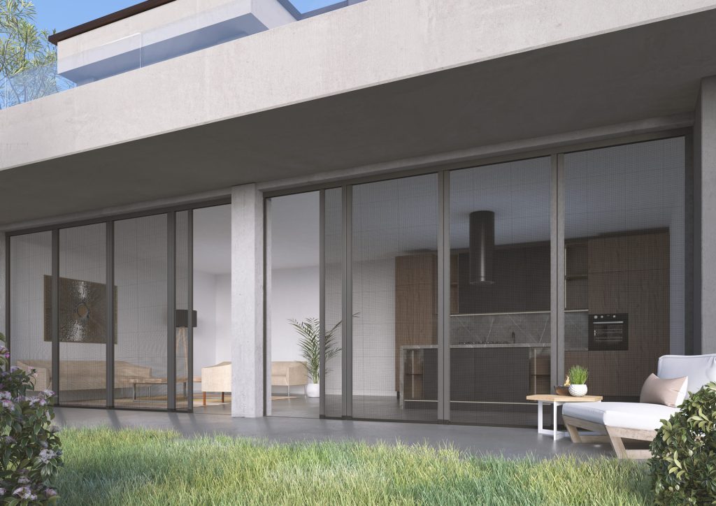 Miniatura Zanzariera Laterale Scorrevole per Porta-Finestra modello FREE SILENT